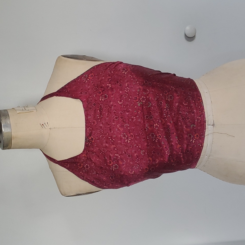 Silk Reversible Halter Crop Top